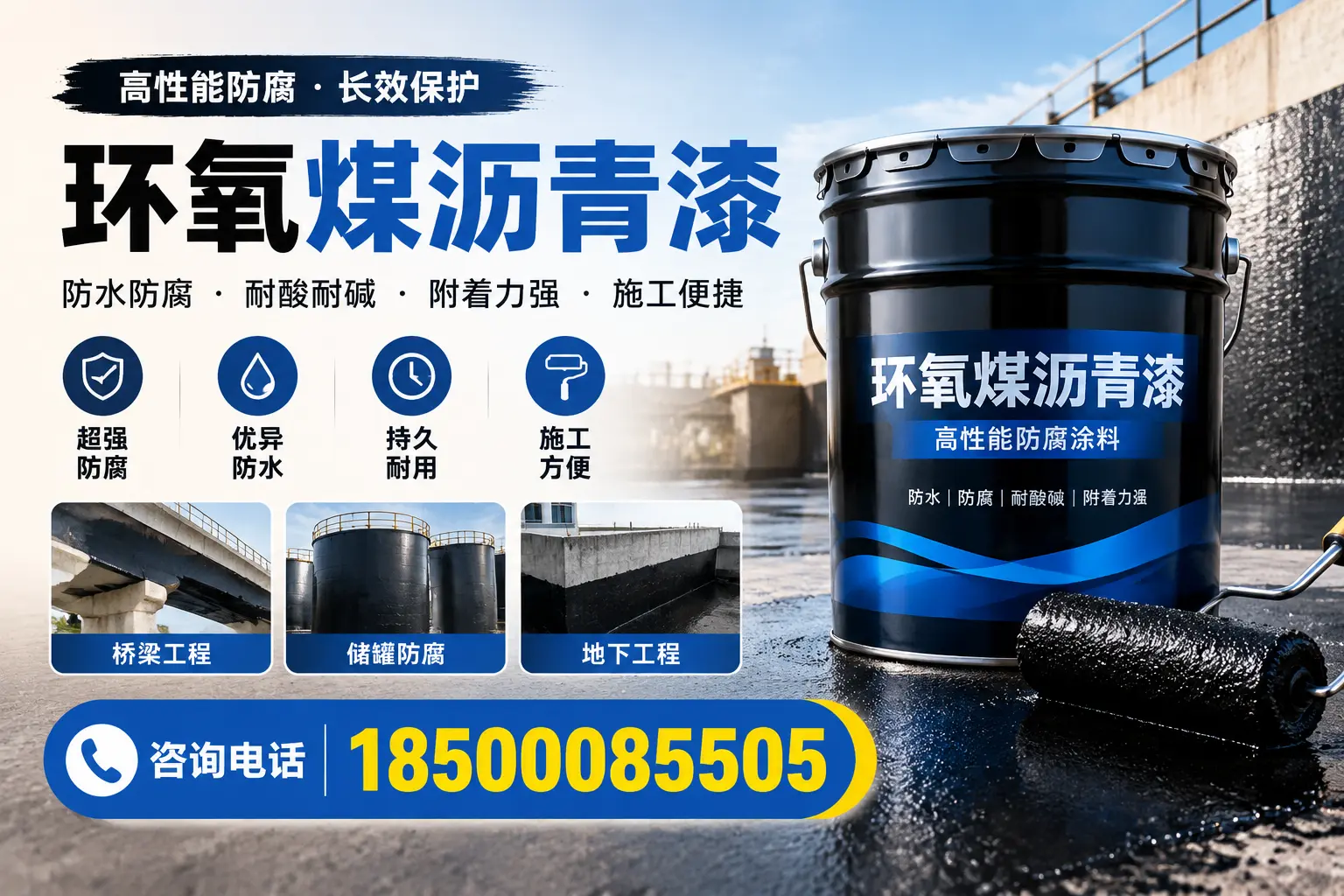 环氧煤沥青漆的成分解析，保定用户了解施工材料